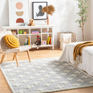 Livabliss Rodos Machine Woven Polyester Area Rug Soft Low Pile Scandinavian Style for Living Rooms Light Slate, Wh 6'7" x 9' RDO2306-679