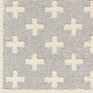 Livabliss Rodos Machine Woven Polyester Area Rug Soft Low Pile Scandinavian Style for Living Rooms Light Slate, Wh 6'7" x 9' RDO2306-679