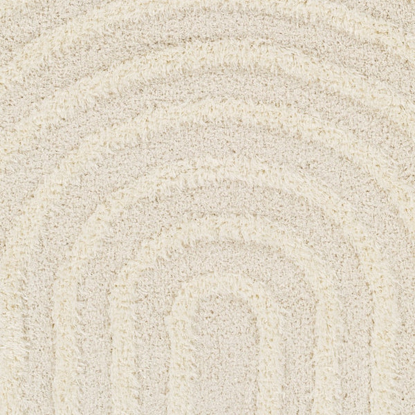 Livabliss Rodos Plush Machine Woven Area Rug Cotton Blend Scandinavian Modern Living Room Beige, White 10' x 14' RDO2328-1014