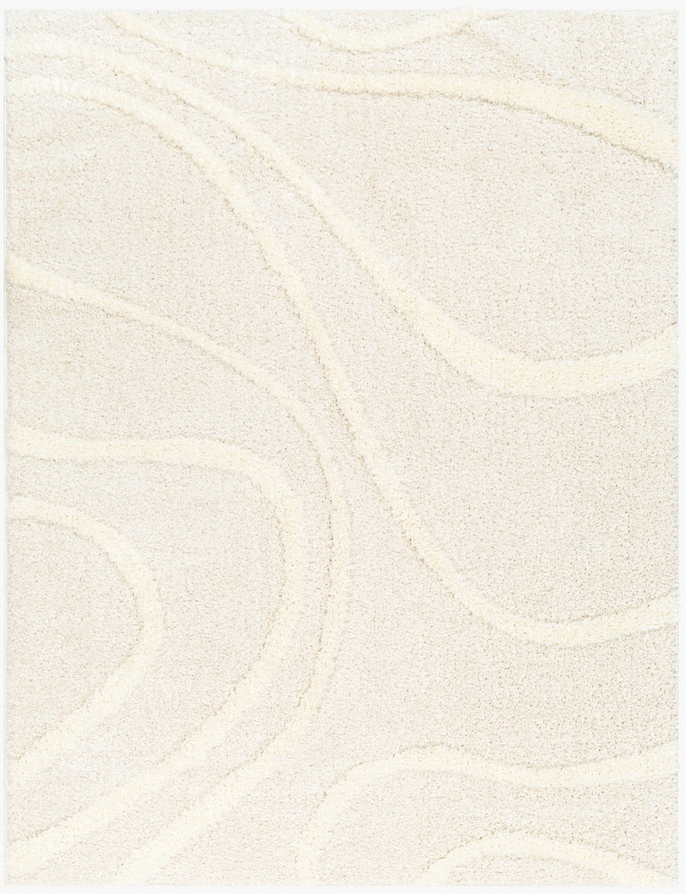 Livabliss Rodos Scandinavian Modern Area Rug Woven Polypropylene Blend for Living and Dining Rooms Beige, White 5'3" x 7' RDO2341-537