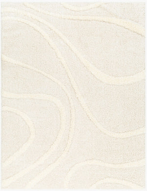 Livabliss Rodos Scandinavian Modern Area Rug Woven Polypropylene Blend for Living and Dining Rooms Beige, White 5'3" x 7' RDO2341-537