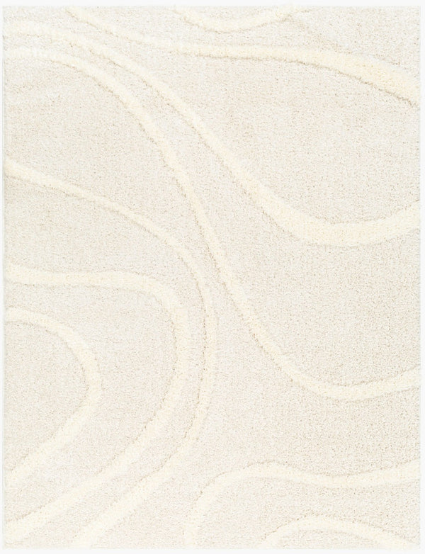 Livabliss Rodos Scandinavian Modern Area Rug Woven Polypropylene Blend for Living and Dining Rooms Beige, White 5'3" x 7' RDO2341-537