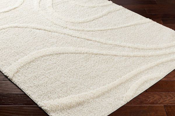 Livabliss Rodos Scandinavian Modern Area Rug Woven Polypropylene Blend for Living and Dining Rooms Beige, White 5'3" x 7' RDO2341-537