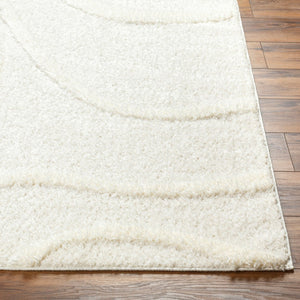 Livabliss Rodos Scandinavian Modern Area Rug Woven Polypropylene Blend for Living and Dining Rooms Beige, White 5'3" x 7' RDO2341-537