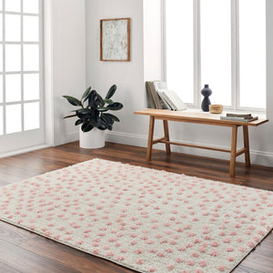 Livabliss Rodos Scandinavian Modern Machine Woven Area Rug Geometric Cool Toned Living Room Beige, Light Pi 5'3" x 7' RDO2349-537