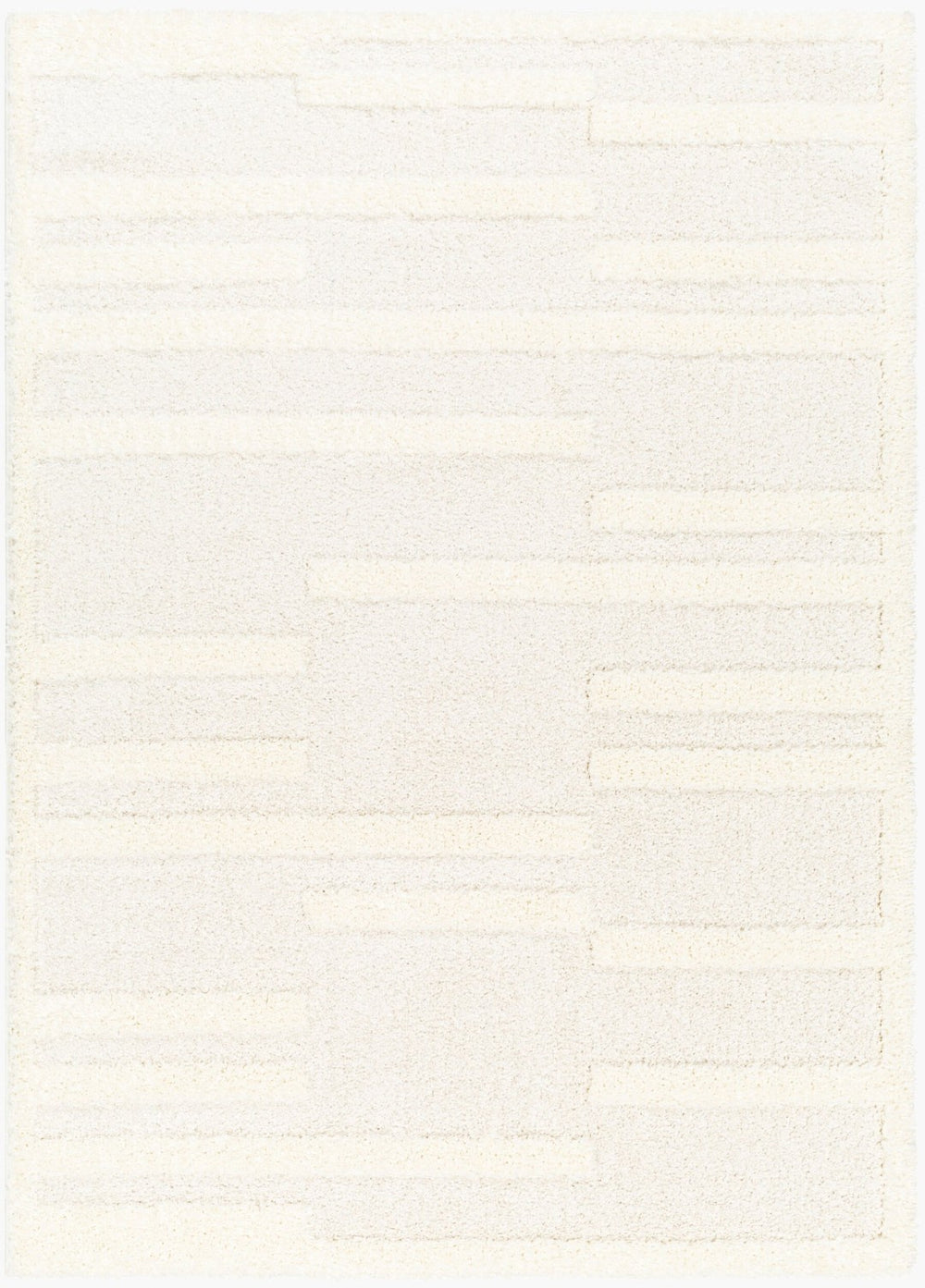 Livabliss Rodos High Pile Polyester Area Rug Soft Plush Weave for Living Room or Bedroom Beige, White 7'10" x 10' RDO2352-71010