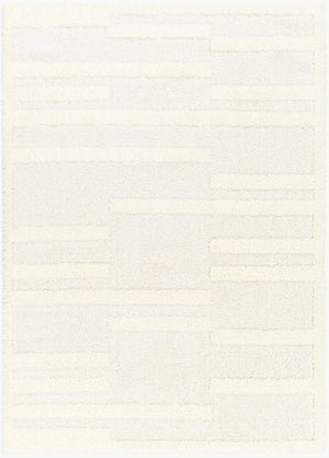 Livabliss Rodos High Pile Polyester Area Rug Soft Plush Weave for Living Room or Bedroom Beige, White 7'10" x 10' RDO2352-71010