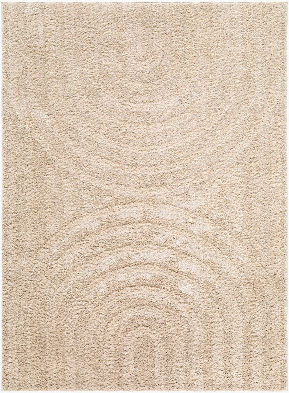 Livabliss Rodos Scandinavian Modern Cotton Blend Plush Area Rug for Living Room or Bedroom Ivory, Beige 5'3" x 7' RDO2358-537