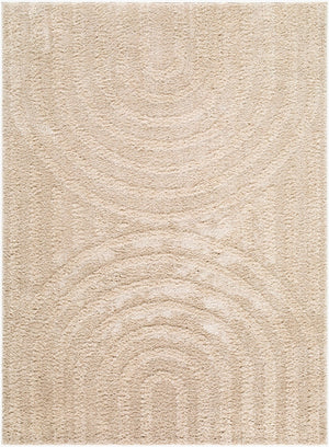 Livabliss Rodos Scandinavian Modern Cotton Blend Plush Area Rug for Living Room or Bedroom Ivory, Beige 5'3" x 7' RDO2358-537