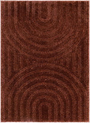 Livabliss Rodos Scandinavian Modern Cotton Blend Plush Area Rug for Living Room or Bedroom Rust 5'3" x 7' RDO2359-537