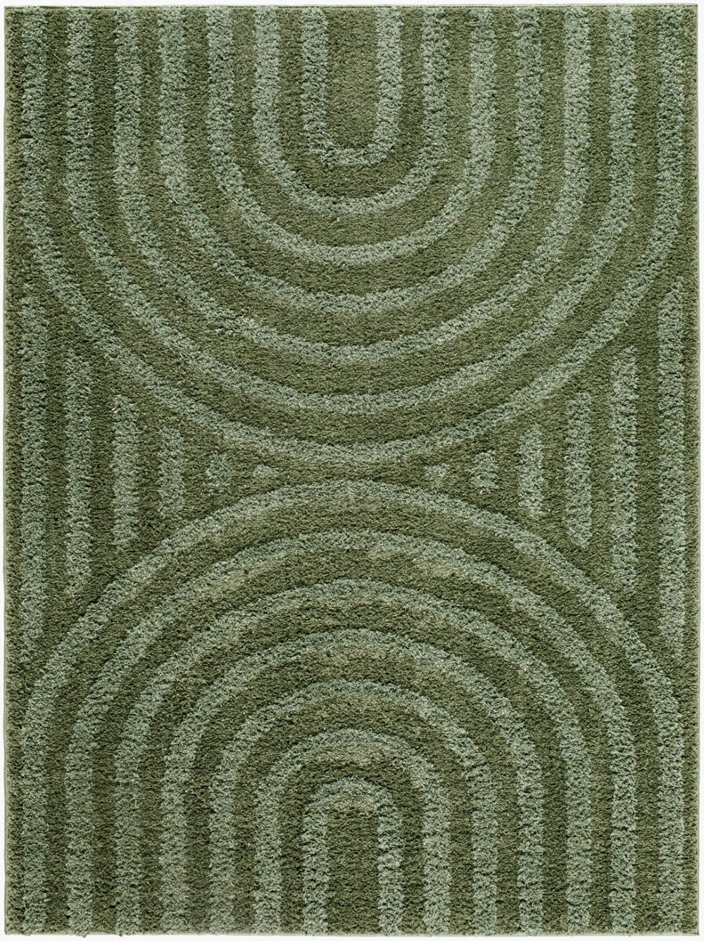 Livabliss Rodos Machine Woven Cotton Blend Rug Soft Pile Scandinavian Modern Living Room Accent Medium Green, D 7'10" x 10' RDO2360-71010