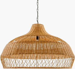 Livabliss Radiant Natural Rattan Woven Pendant Light for Farmhouse Bohemian Dining Room Ambiance Dark Brown, Bla 36"L x 36"W x 22"H RDT002-223636