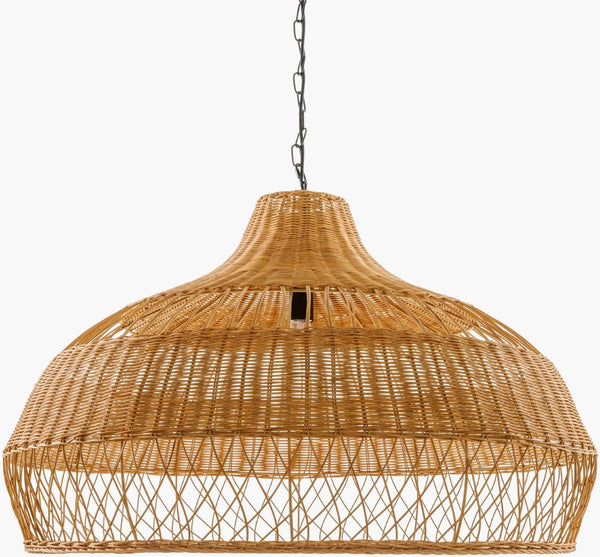 Livabliss Radiant Natural Rattan Woven Pendant Light for Farmhouse Bohemian Dining Room Ambiance Dark Brown, Bla 36"L x 36"W x 22"H RDT002-223636
