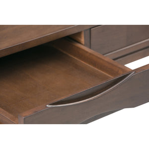 English Elm Harper Desk In Walnut Brown - Mid-Century Modern Design With Storage & Compact Workspace Solutions B136P158168