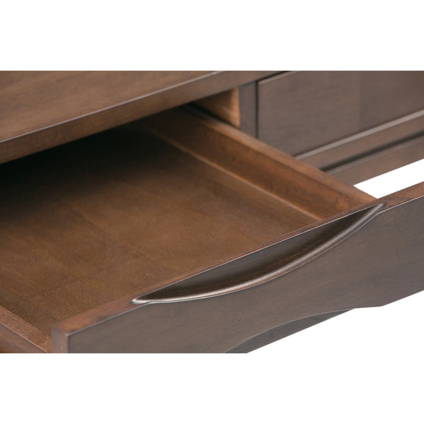 English Elm Harper Desk In Walnut Brown - Mid-Century Modern Design With Storage & Compact Workspace Solutions B136P158168