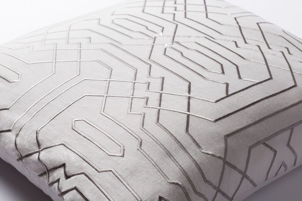 Surya Ridgewood 20" X 20" Accent Pillow - Durable Linen-cotton Blend For Modern Home Decor With Warranty Gray Linen,Cotton,Linen,Cotton Rdw008-2222d