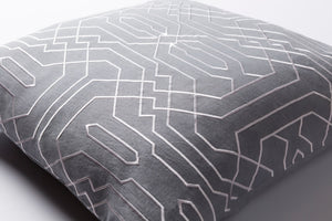 Surya Ridgewood 20" X 20" Accent Pillow - Durable Linen-cotton Blend For Modern Home Decor With Warranty Gray Linen,Cotton,Linen,Cotton Rdw010-2222d