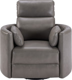 Parker House Parker Living Radius - Florence Heron - Powered By Freemotion Cordless Power Swivel Glider Recliner Florence Heron Top Grain Leather with Match (X) MRAD#812GSP-P25-FHE