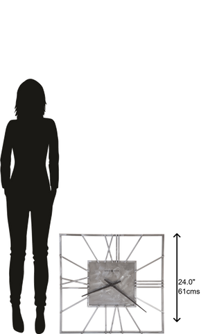 Hekman Furniture 625611 Lorian Industrial Wall Clock - Modern Machined Steel Design With Wrought Iron Frame & Quartz Movement  Lorain Wall Clock 625611