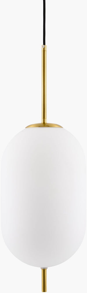 Livabliss Redon Art Deco Iron Pendant Light with Glass Shade for Dining or Foyer Spaces RED-003