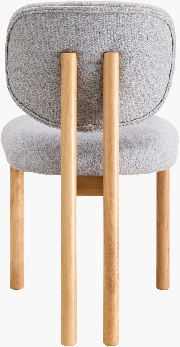 Surya Rena Dining Chair - Elegant 34"H X 20"W X 26"D With Sustainable Upholstery For Ultimate Comfort Upholstery, Light Blue,Base, Clear Recycled Fabric,Polyester,Rubber Wood,Dacron Ree001-set