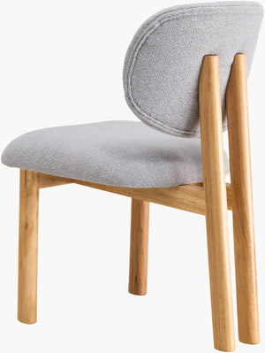 Surya Rena Dining Chair - Elegant 34"H X 20"W X 26"D With Sustainable Upholstery For Ultimate Comfort Upholstery, Light Blue,Base, Clear Recycled Fabric,Polyester,Rubber Wood,Dacron Ree001-set