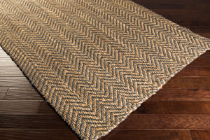Surya Reeds 2' X 3' Handmade Jute Rug - Global Inspired Design For Elegant Home Décor And Durability Dark Brown Jute Reed801-23
