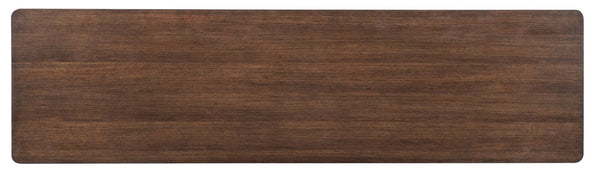 Hooker Furniture Melange Contours Credenza With Dark Walnut Veneer, Champagne Trim, Media-Ready Storage & Soft-Close Doors 628-55076-89
