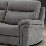 Parker House Parker Living Mason - Carbon Power Recliner Carbon 100% Polyester (W) MMA#812PH-CRB