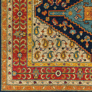 Surya Reign 2' X 3' Handmade New Zealand Wool Rug – Modern Fringe Design For Stylish Home Décor Navy Nz Wool Reg2300-69