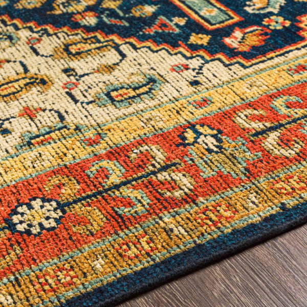 Surya Reign 2' X 3' Handmade New Zealand Wool Rug – Modern Fringe Design For Stylish Home Décor Navy Nz Wool Reg2300-69