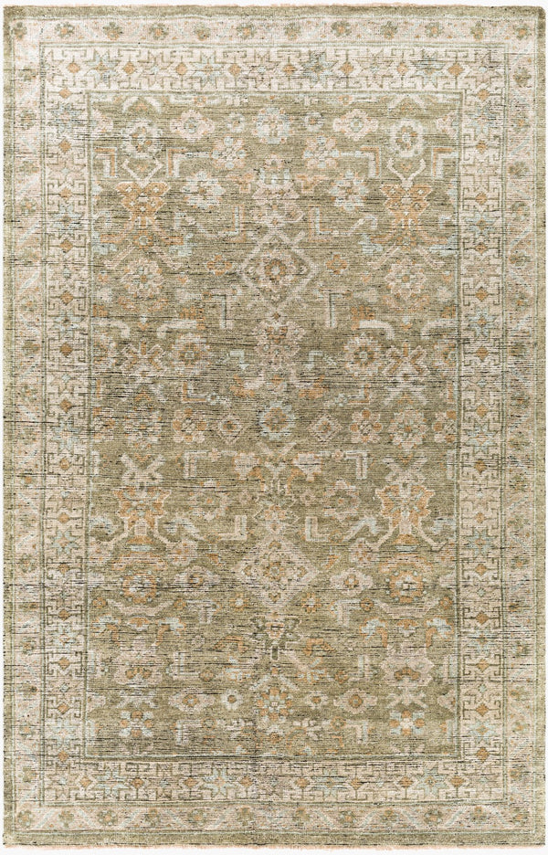 Surya Reign 2' X 3' Handmade New Zealand Wool Rug – Modern Fringe Design For Stylish Home Décor Sage Nz Wool Reg2303-268
