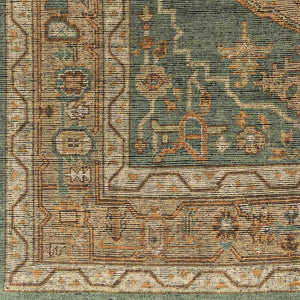 Surya Reign 2' X 3' Handmade New Zealand Wool Rug – Modern Fringe Design For Stylish Home Décor Dark Green Nz Wool Reg2304-1215