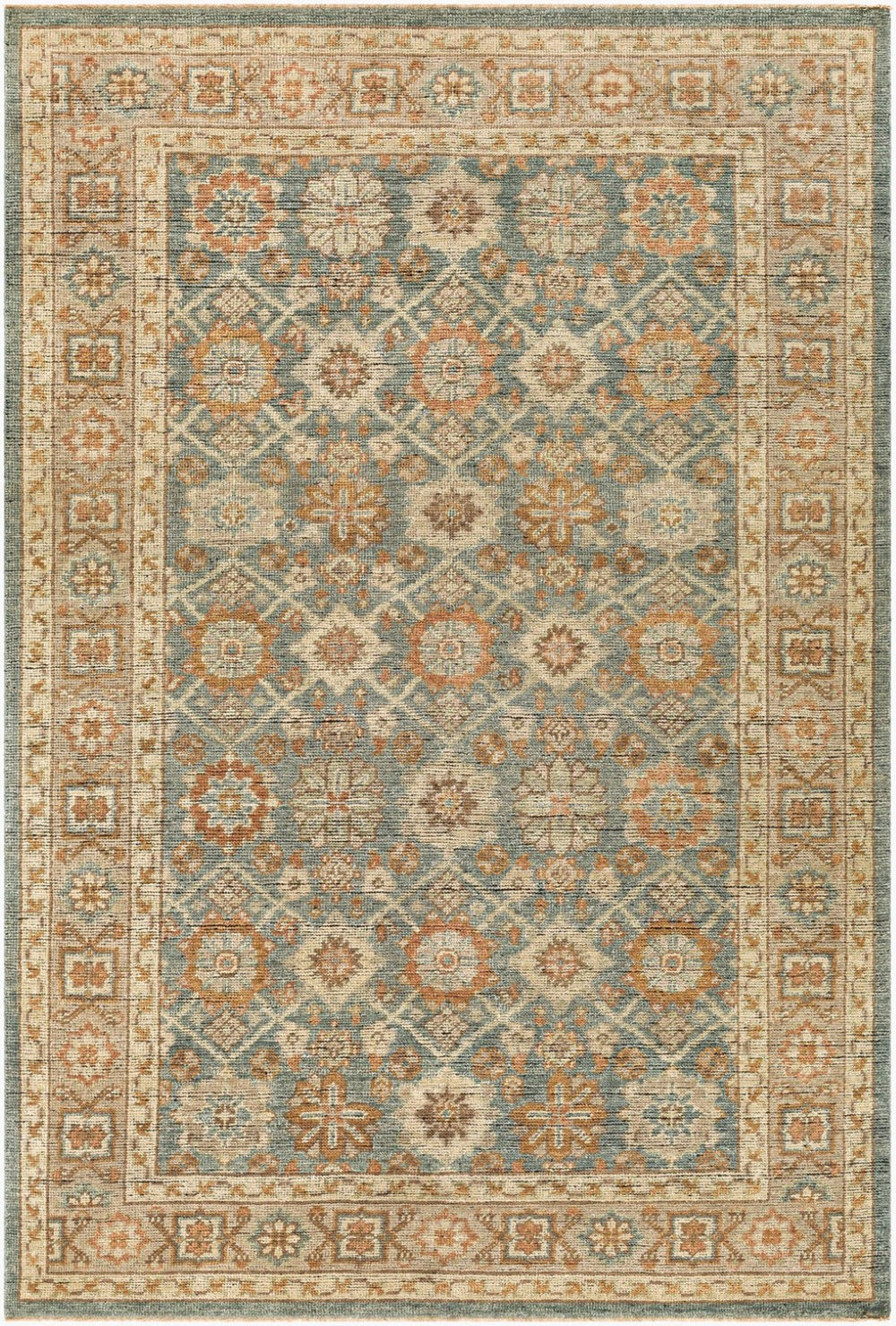 Surya Reign Hand-knotted Wool Area Rug with Fringe Trim for Living or Dining Rooms REG2308-69