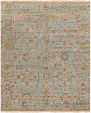 Surya Reign 2' X 3' Handmade New Zealand Wool Rug – Modern Fringe Design For Stylish Home Décor Pale Blue Wool,Cotton Reg2323-23