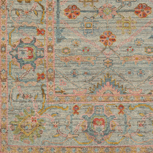 Surya Reign 2' X 3' Handmade New Zealand Wool Rug – Modern Fringe Design For Stylish Home Décor Pale Blue Wool,Cotton Reg2323-23