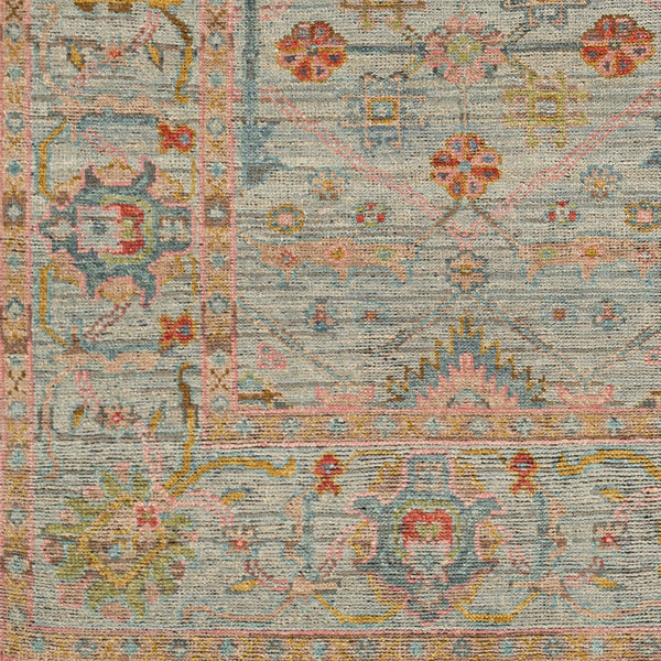 Surya Reign 2' X 3' Handmade New Zealand Wool Rug – Modern Fringe Design For Stylish Home Décor Pale Blue Wool,Cotton Reg2323-23