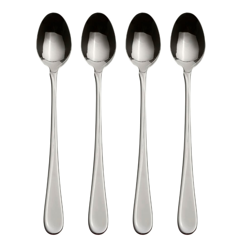 Lenox Oneida Flight Everyday Flatware Tall Drink Spoon, Set of 4 Metallic, STAINLESS METAL 2865004G