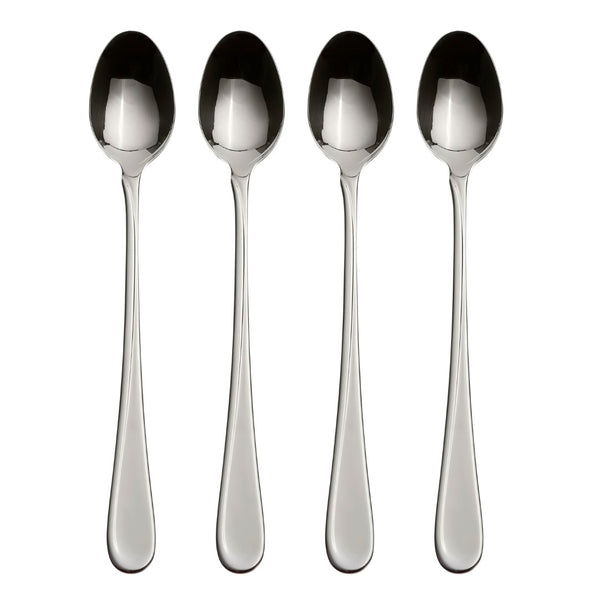 Lenox Oneida Flight Everyday Flatware Tall Drink Spoon, Set of 4 Metallic, STAINLESS METAL 2865004G