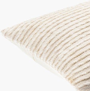 Surya Raleigh Luxurious Linen & Cotton Accent Pillow – Stylish 18"X18" Home Decor For Timeless Elegance Ivory Linen,Viscose,Cotton,Cotton Reh001-2020