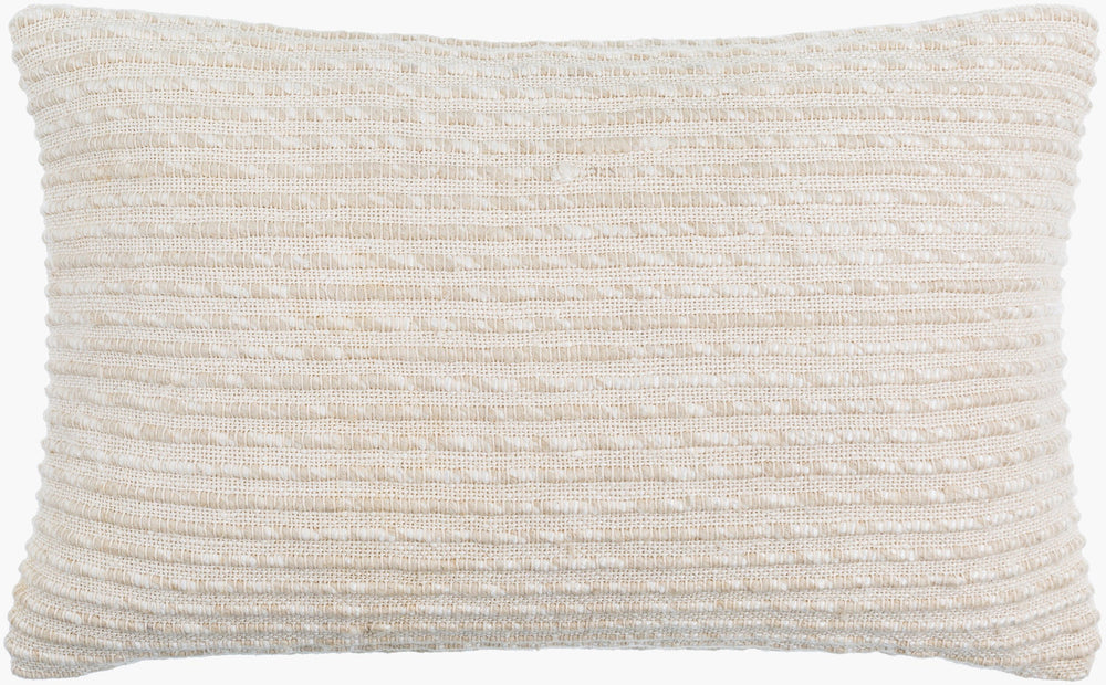 Surya Raleigh Stylish 14"L X 22"W Lumbar Pillow In Luxurious Linen And Cotton For Elegant Home Décor Ivory Linen,Viscose,Cotton,Cotton Reh001-1422d