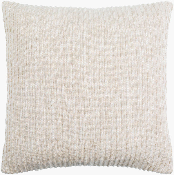 Surya Raleigh Luxurious Linen & Cotton Accent Pillow – Stylish 18"X18" Home Decor For Timeless Elegance Ivory Linen,Viscose,Cotton,Cotton Reh001-2020