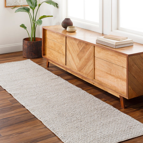 Surya Reika Hand Made 10' X 14' Eco-friendly Rug - Artisan Crafted With Recycled Pet For Modern Homes Off,White Recycled Pet Yarn Rek2300-268