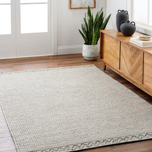 Surya Reika Hand Made 10' X 14' Eco-friendly Rug - Artisan Crafted With Recycled Pet For Modern Homes Light Gray Recycled Pet Yarn Rek2307-576
