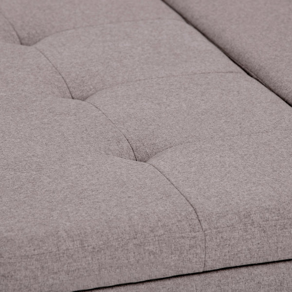 English Elm Dover Square Coffee Table Ottoman - Cloud Grey Linen Storage Piece For Modern Living Rooms & More B136P159049