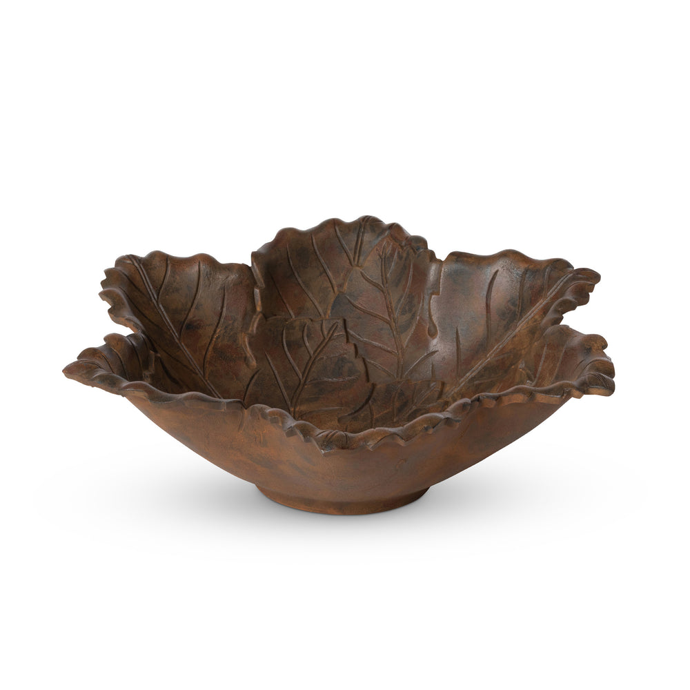 Park Hill Cast Aluminum Grape Leaf Serving Bowl EAW20529