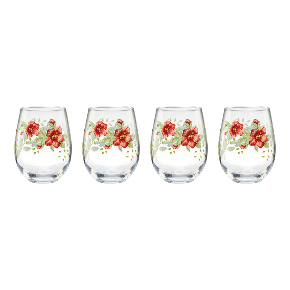 Lenox Butterfly Meadow Stemless Wine Glasses, Set of 4 Multi, NO COLOR GLASS,CRYSTAL 896701