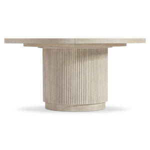 Bernhardt Bernhardt Lucerne Wire-brushed Oak Round Dining Table with Reeded Pedestal Base K2294