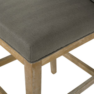 English Elm Christopher Knight Home® - BARSTOOL Grey Fabric Upholstered Padded Seat with Sturdy Eco Wooden Frame — Comfortable Durable Design 73531.00DPGRY