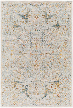 Livabliss Reina Traditional Turkish Polyester Area Rug with Fringe for Large Living Spaces Denim, Light Gr 10' x 13'11" REN2301-1014